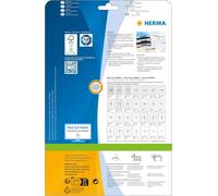 Tianyi-Herma 5052 Étiquettes 52,5 X 21,2 Premium A4 1400 Pièces Blanc