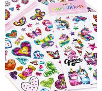 Tianyi-Hifot 10 Feuilles Autocollants Enfants Mignons, Gommettes Laser Stickers Muraux Enfants Stickersstyle De Fleur De Sirène De Licorne Animale¿Aléatoire¿