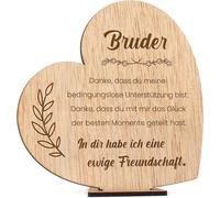 TIANYI-Holzkarte für Bruder. Originelle Geschenke für Bruder Geburtstagskarte für einen Bruder Geschenkideen für einen Bruder Holz-Glückwunschkarte für Bruder (Bruder)