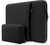 TIANYI-Housse 15,6 Ordinateur Portable Pochette, Housse PC 15-15,6 Pouces pour 15"" Notebook Lenovo Thinkpad Ideapad Dell HP Acer ASUS Chromebook 2019-2023 Mac Pro 16 M3 M2 M1 Sacoche Protection-Noir
