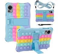 TIANYI-Housse étui en silicone pour Headwolf Fpad7 / AllDOCUBE iPlay 60 mini / 60 mini Pro / 60 mini Turbo Tablet Housse, étui de protection avec bandoulière et stylet - Bleu