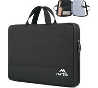 TIANYI-Housse Ordinateur Portable 15.6 Pouces, Pochette Protection Sacoche avec Poignée pour PC Chromebook Ultrabook Notebook Macbook Pro 15.6 Étanche Antichoc Laptop Sleeve Case, Noir Noir