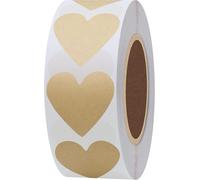 Tianyi-Hybsk Étiquettes En Papier Kraft Naturel 30 Mm Stickers En Forme De C?Urs 1 000 Par Rouleau Marron 1 Roll
