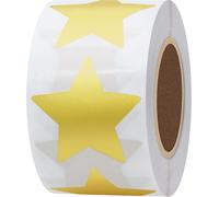 Tianyi-Hybsk Lot De 500 Étiquettes Autocollantes En Papier Métallique Doré En Forme D'étoile,3.8 Cm,Pour Emballage De Sceaux, Travaux Manuels, Dragées De Mariage,500 Étiquettes Au Total Par Rouleau (