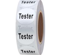 Tianyi-Hybsk Lot De 500 Étiquettes Autocollantes Rondes Argentées Pour Testeurs Cosmétiques - 20 Mm Par Rouleau (Argent, Une Rangée)