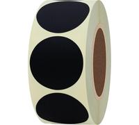 Tianyi-Hybsk Rouleau Etiquettes Autocollantes, Lot De 500 Etiquettes Rondes En Papier Naturel Noir 3,8 Cm