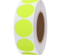 Tianyi-Hylabelest Lot De 1 000 Autocollants Ronds Jaune Fluo De 2,5 Cm (Jaune Fluo, 2,5 Cm)