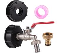 TIANYI-IBC Adaptateur,S60X6 Adaptateur de réservoir IBC 1/2"",Raccords de Réservoir IBC avec 3/4"" Connecteur en Laiton Fileté Femelle, Adaptateur Robinet Tuyau Arrosage