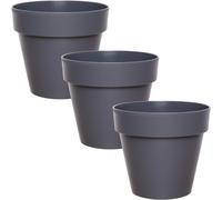 TIANYI-IBI Pot de Fleur Plastique 3 x 14 cm - Anthracite - Cache Pot Plante Interieur