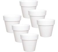 TIANYI-IBI Pot de Fleur Plastique 6 x 12 cm - Blanc - Cache Pot Plante Interieur