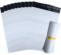 Tianyi-Iboo 100 Enveloppes Blanches Opaques 28 X 42 Cm, Pochettes D'expéditions Plastique, Solide, Inviolable Et Imperméable (Lot De 100,
