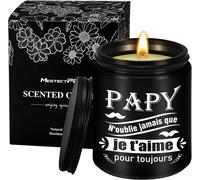 Tianyi-Idées Cadeau Pour Papy, Bougie Parfumée Originales Cadeau D'anniversaire Pour Grand-Père, Cadeaux De Noël Fête Des Grands Pères Pour Hommes Bougies En Bois De Santal