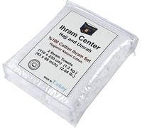 Tianyi-Ihram Ehram Ahram For Men For Hajj And Umrah Lot De 2 Serviettes Hygiéniques 100% Coton Naturel 110 X 220 Cm