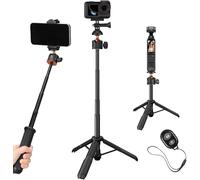 TIANYI-K&F CONCEPT Trepied Telephone Portable 60cm, Perche à Selfie, Trépied de Table avec Télécommande, Trepied Smartphone, Mini Trépied Compatible avec GoPro/iPhone/Samsung/smartphones-MS11