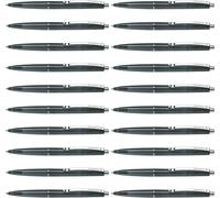 Tianyi-K20 Icy Colours (Stylo Bille Rétractable, M) Lot De 20, Noir