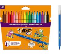 Tianyi-Kids Visa Feutres De Coloriage À Pointe Fine, Lavables, Encre À Base D'eau - Couleurs Assorties, Etui Carton De 18