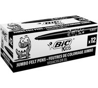 Tianyi-Kids Visacolor Xl Feutres De Coloriage Pour Enfants, Pointe Large, Lavables - Noir, Boîte De 12 Feutres