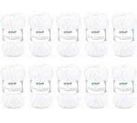 TIANYI-King Cotton (Fil à Tricoter et à Crocheter Doux et volumineux en 55% polyacrylique et 45% Coton, 50 g / 78 m, Taille des Aiguilles : 6-7, 10 x 50 g), Blanc