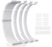 TIANYI-Kit de Câbles Gainés pour PC/GPU/CPU, rallonges d'alimentation PSU, rallonges de bloc d'alimentation PC avec guides de câbles, 24PIN1 + 8(6+2) PIN2 + 8(4+4) PIN*1, gestion de câbles - 30CM T