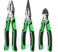 Tianyi-Kit De Pinces 3 Pièces, Pinces Robustes, Avec Des Pinces De 8 Pouces, Des Pinces De Nez À Aiguilles De 8 Pouces Et Des Pinces De Coupe Diagonale De 6 Pouces Pour La Réparation De Base