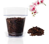 Tianyi-Kit De Rempotage D'orchidées: Pot De Fleur Transparent Avec Trous De Drainage, Soucoupe Et Substrat D'orchidée - Ø 14 Cm - 1