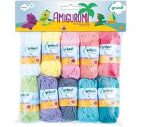Tianyi-Kit Pour Faire Des Amigurumis Pastel Ii (Mini-Pelotes 100 % Coton, Idéales, 10 Coloris Différents, 10 G / 23 M, Grosseur D¿Aiguilles : 3,0 - 4,0 Mm, 10 Pelotes De 10 G)