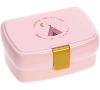 Tianyi-Lässig Adventure Tipi Boîte À Déjeuner, Pour Enfant, Avec Compartiments Amovibles, Sans Bpa, Rose