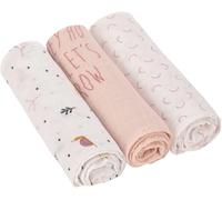 Tianyi-Lässig Baby Couverture De Puériculture Couverture De Puériculture Drap De Puériculture Lot De 3 Coton 80 X 80 Cm/Swaddle & Burp Blanket L Garden Explorer Girls