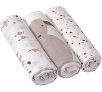 Tianyi-Lässig Baby Couverture De Puériculture Couverture De Puériculture Drap De Puériculture Lot De 3 Coton 80 X 80 Cm/Swaddle & Burp Blanket L Tiny Farmer Speckles