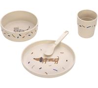 Tianyi-Lässig Set De Vaisselle Pour Enfants (Assiette, Gobelet, Bol, Cuillère) Sans Mélamine, Sans Bpa, Pour Lave-Vaisselle Et Micro-Ondes/Dish Set Little Mateys Royal Blue