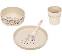 Tianyi-Lässig Set De Vaisselle Pour Enfants (Assiette, Gobelet, Bol, Cuillère) Sans Mélamine, Sans Bpa, Pour Lave-Vaisselle Et Micro-Ondes/Dish Set Tiny Farmer Goose