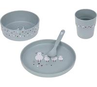 Tianyi-Lässig Set De Vaisselle Pour Enfants (Assiette, Gobelet, Bol, Cuillère) Sans Mélamine, Sans Bpa, Pour Lave-Vaisselle Et Micro-Ondes/Dish Set Tiny Farmer Sheep