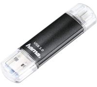 TIANYI-Laeta Twin Clé USB 3.0 - Flash Drive 256 Go, Vitesse jusqu'à 40 Mo/s, Clef avec connecteurs USB A & Micro USB, pour PC/Mac/Tablette et Smartphone - Grise