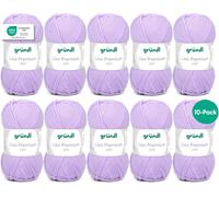 TIANYI-Laine Lisa Premium uni - Fil pour tricoter - Fil à tricoter - Fil à crocheter - Doux et agréable pour la peau - 100 % polyacrylique 10 pelotes 50 g / 133 m - Taille d`aiguille 3,5-4,5 - lilas