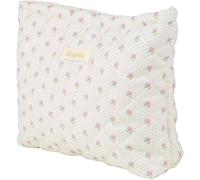 Tianyi-Lanhao Trousse De Maquillage, Trousse De Toilette De Voyage, Trousse De Maquillage En Coton, Rembourrée, Trousse De Toilette Matelassée Pour Femme Avec Beau Motif Floral, Beige Crushed Flower,