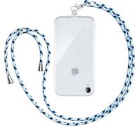 TIANYI-Lanière pour Chaîne de Téléphone Portable Universelle avec Patch,Sangle de Cou Corde Mobile Suspendue en Nylon Réglable Détachable pour la Plupart Téléphones pour iPhone Samsung Xiaomi, Bleu