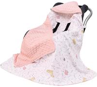 Tianyi-Lat Couverture Enveloppante Siège Bébé 90x90 Cm - Nid D'ange Pour Nouveau-Né Poussette Siège Auto (Lapin-B)