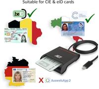 TIANYI-Lecteur de Carte Eid Belgium, Lecteur de Carte USB C, ne Convient Pas pour l'application d'identité 2, Power LED AC6020