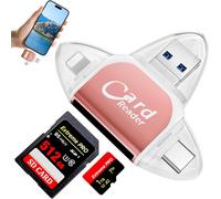 TIANYI-Lecteur De Carte SD, 4 en 1 Lecteur De Carte Mémoire Portable, Adaptateur Lecteur Carte SD, Adaptateur De Carte, Adaptateur Multiport USB C Compatible avec Windows Mac OS Linux Android SD/T