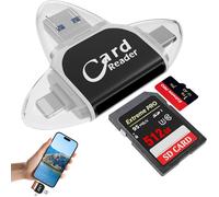 TIANYI-Lecteur De Carte SD, 4 en 1 Lecteur De Carte Mémoire Portable, Adaptateur Lecteur Carte SD, Adaptateur De Carte, Adaptateur Multiport USB C Compatible avec Windows Mac OS Linux Android SD/T