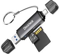 TIANYI-Lecteur de carte SD Dockteck USB 3.0 vers Micro SD Adaptateur de carte vers SD TF Memory Stick Dual Slot OTG Lecteur pour UHS-I SD/Micro SD/SDHC/SDXC/MMC, pour MacBook, iPad Pro/Air, iPhone 15