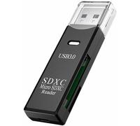 TIANYI-Lecteur de carte USB 3.0, Lecteur/Écrivain haute Vitesse USB 3.0 à 2 emplacements pour tous les SD, SDHC, SDXC, Micro SD, Micro SDHC, Micro SDXC