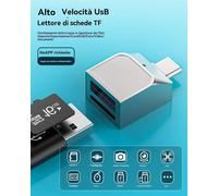 TIANYI-Lecteur de Carte USB C À Micro SD(2in1)Adaptateur USB OTG 3.0 Pour IPhone15 Pro Max TF Carte Lecteur Caméra Mémoire Pour Apple Clé Caméra Pour iPad Transfert Compatible Pour Samsung