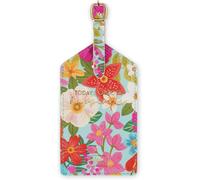 Tianyi-Legami - Étiquette De Bagage, Luggage Tag Pour Valise, Accessoire De Voyage Aérien Croisière Train, Étiquette De Bagage Pour Protéger Les Données En Cuir Pu Et Microfibre, Fleurs