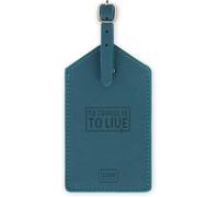 Tianyi-Legami - Étiquette De Bagage, Luggage Tag Pour Valise, Accessoire De Voyage Aérien Croisière Train, Étiquette De Bagage Pour Protéger Les Données En Cuir Pu Et Microfibre, Petrol Blue
