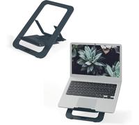 TIANYI-LEITZ - Support pour Ordinateur Portable 10"" à 17"" avec Hauteur & Angle Réglables et 5 Pré-réglages, Format Compact, 63% Plastique Recyclé & 100% Recyclable, Gamme Ergo, Coloris Gris Foncé 63