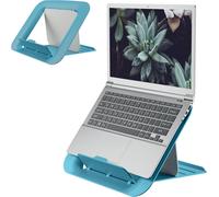 TIANYI-LEITZ - Support pour Ordinateur Portable 13"" à 17"" avec Hauteur & Angle Réglables et 5 Pré-réglages, Format Compact, 80% Plastique Recyclé & 100% Recyclable, Gamme Ergo Cosy Bleu, 64260061