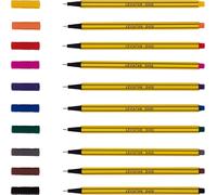 Tianyi-Leviatan Fineliner Stylo Feutre Pointe Fine - Lot De 10 Stylos - Stylo Feutres Adapté À L'usage Quotidien - Trait Super Fin, Largeur D'environ 0.4 Mm, Multicolore