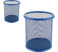 Tianyi-Leviatan - Lot De 2 - Porte-Crayons En Métal Porte-Stylo Rond En Métal Métallique Maille Multifonction Pour Stylo À Bille Ø 91 Mm Bleu Marine
