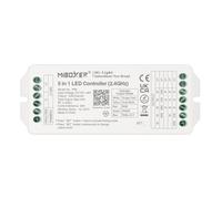 TIANYI-LIGHTEU®, Miboxer Contrôleur LED 5 en 1 2,4 GHz DC12V-48V Sortie élevée Max. 20A, PWM haute/basse fréquence, prise en charge de la gradation par poussée, PR5